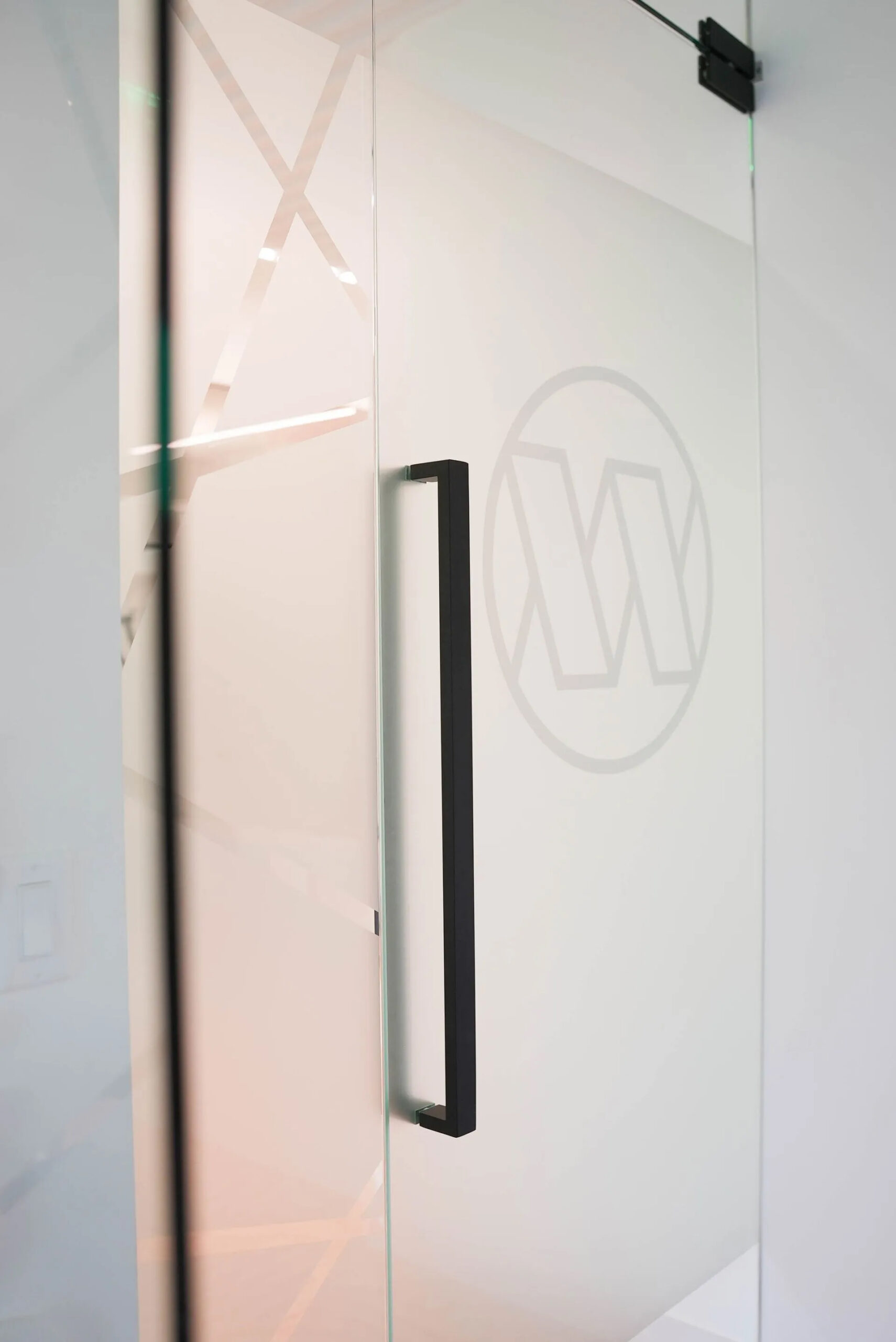 an examination room with a screen with an x-ray