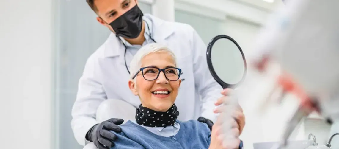 Patient Receiving Dental Implants